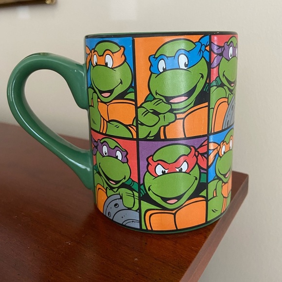 Teenage Mutant Ninja Turtles Green Ceramic Mug Cup 2010 Viacom 20 Oz - Picture 3 of 6